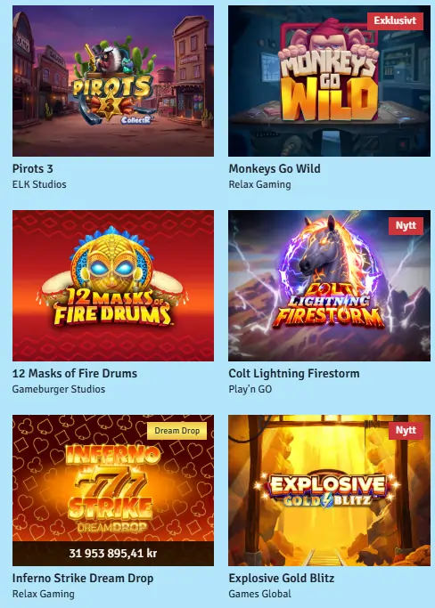 Bingo.com startsida med bingo- och kasinospel