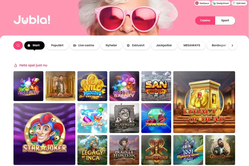Jubla casino välkomstbonus med mail inloggningssida