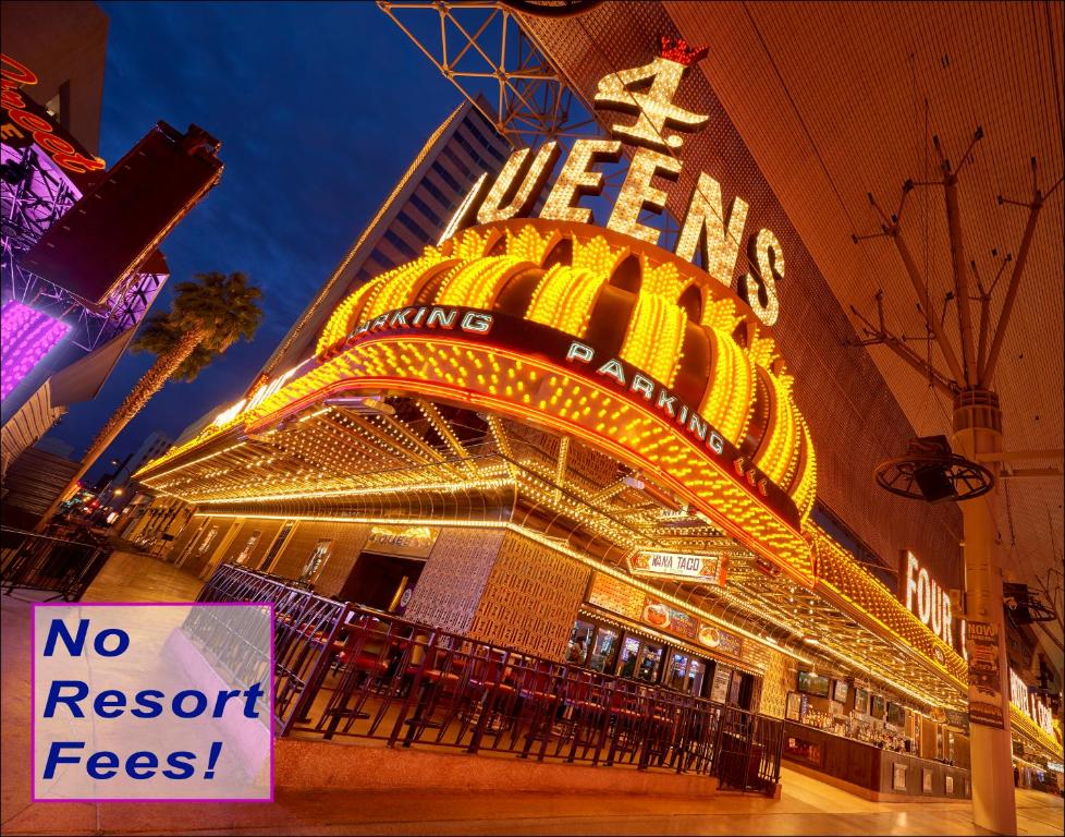 Queen Vegas logotyp med pay-n-play-funktion