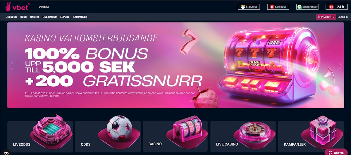 VBET casino med snabba uttag och Trustly