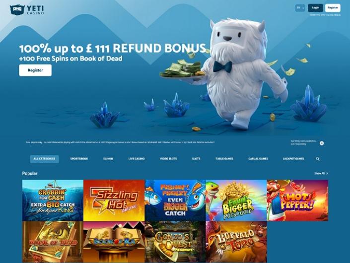 Yeti casino med snabba uttag och BankID